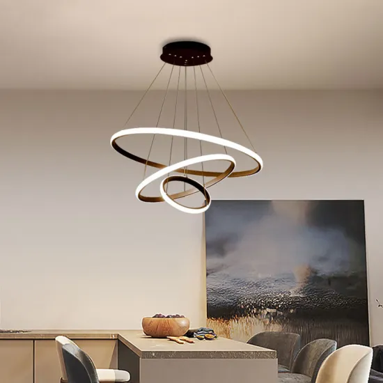 Nordic Modern Black Metal Pendant Lamp for Restaurant Dining Tables