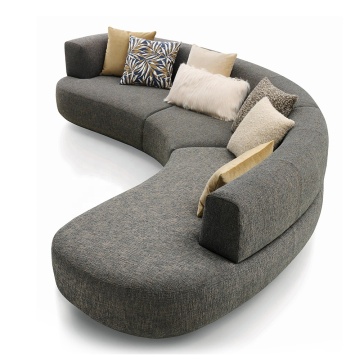 Modern Fabric Curved Sectional Sofas for Living Rooms