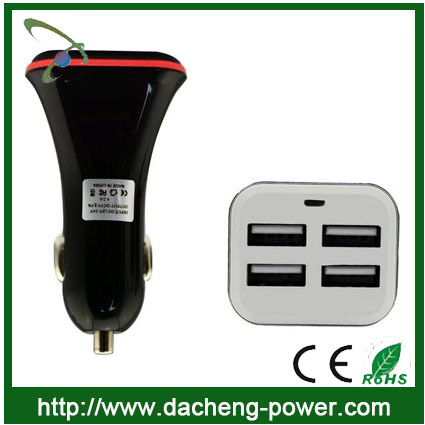 High charging effciency usb car charger 4 port usb car charger