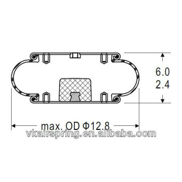 Single convoluted air spring/Air suspension spring 1R12-301/Car part for NEWAY