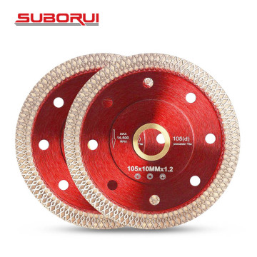 SUBORUI Hot Pressed Sintered X Mesh Turbo Diamond Saw Blade for Tile, Marble, and Granite