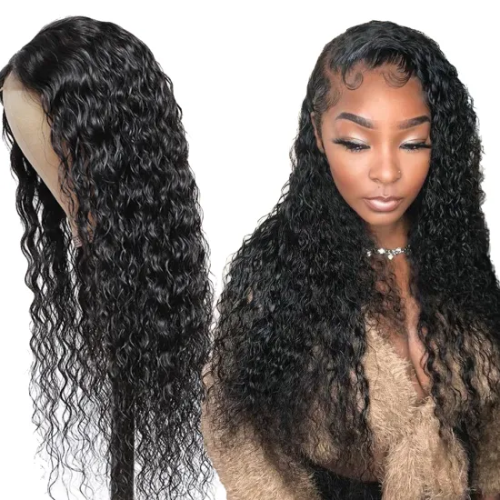 Hanfan Wholesale Deep Wave HD Full Lace Wigs Human Hair Lace Front Peruvian Virgin Hair 360 Lace Front Wigs for Black Women