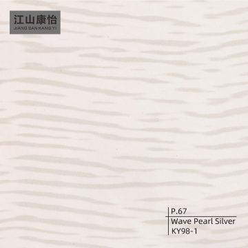 Film de protection de l&#39;environnement en PVC argenté Wave Pearl