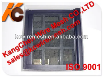 Factory!!!!! Factory!!!!!! KangChen bulletproof security 14 mesh 0.5mm Cyclone Crimped screens mesh Sliding stacker double doors
