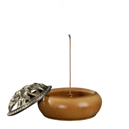 Unique Retro Bamboo Zen Fragrance Plate Incense Burner for Agarwood Tea Rooms & Yoga Studios