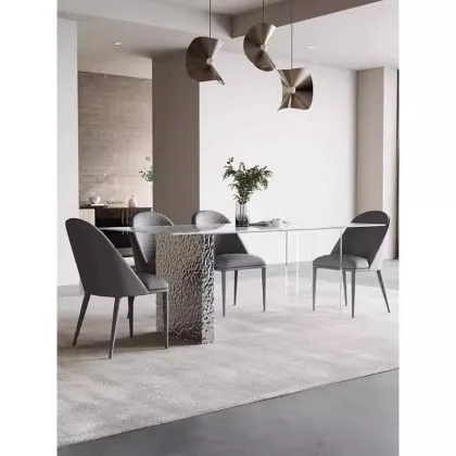 Nordic Luxury Natural Stone Dining Set - Elegant Home Furnishing