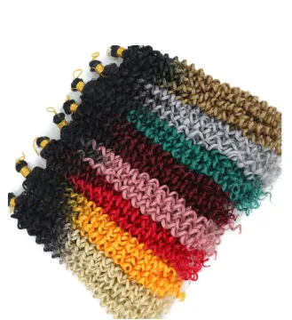 Wholesale 31 Colors Ombre Kinky Curly Water Wave Crochet Braiding Hair Deep Wave Passion Twist Synthetic Hair Extensions