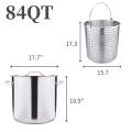 84Quart Stainless Steel Stock Pot with Basket