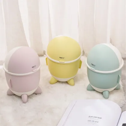 Compact Mini Rocket Trash Can Design