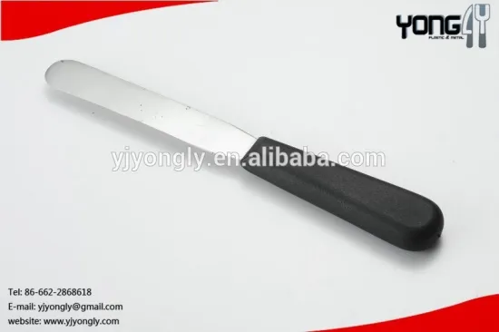 Stainless Steel Straight Edge butter knife with plastic handle