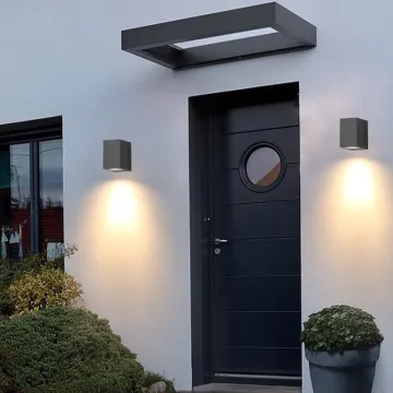 Modern Aluminum GU10 Wall Lamp for Indoor/Outdoor Use