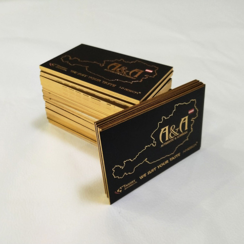 Print Thick Black Gold Edge Luxury Business Card