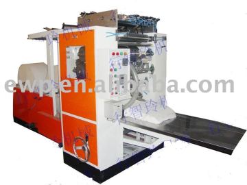 Automatic box drawing facial tissue paper folding machine