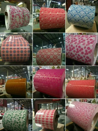Flower Pattern Prepainted Galvanised PPGI for Steel Building Decoration Coils