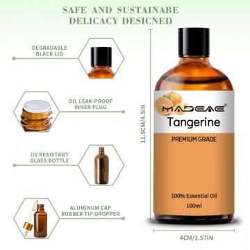 100 % Pure Organic Tangerine Essential Oil For Aromatherapy Spa Massage Health