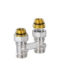 Brass Straight H Double Radiator Ball Valve for HVAC Systems