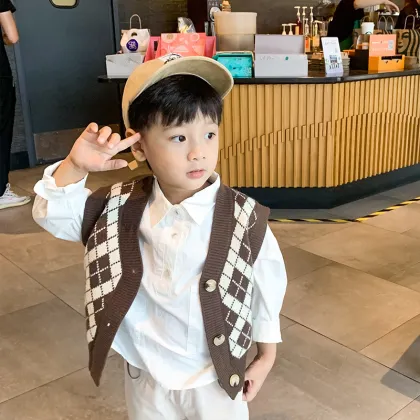 Diamond Boy Knitted Vest