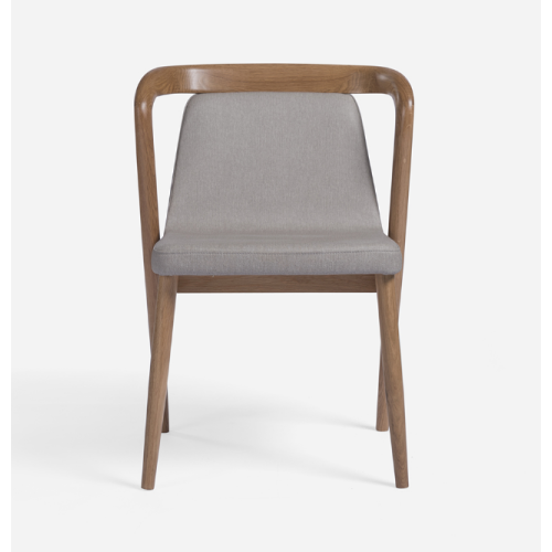 Chaises de loisirs ergonomiques modernes en bois avec assise en tissu