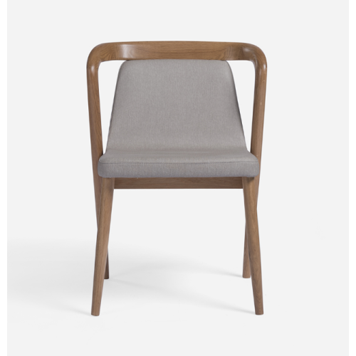 Modern Ergonomic wood leisure chairs with fabric seat