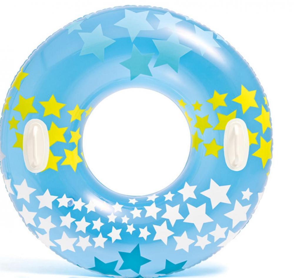 New Design Printing Star Swim Ring With Handle
