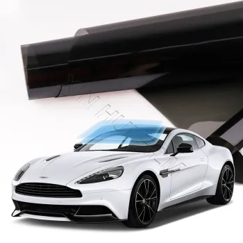 70% Visible Light Transmission (VLT) 100% Ultraviolet Ray (UVR) Block Transition Security Wholesale Car Window Tint Film - 1 Roll of Windshield and Side Nano Ceramic Glass Sun Shade