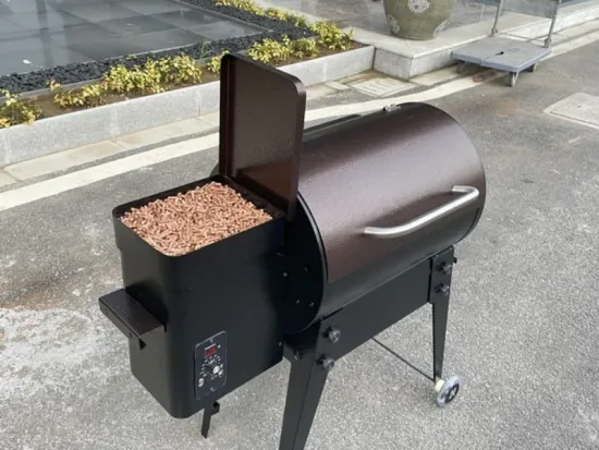 OEM Accepted Barrel Electric BBQ Grill Wood Pellet Smoker Grill for Outdoor Camping