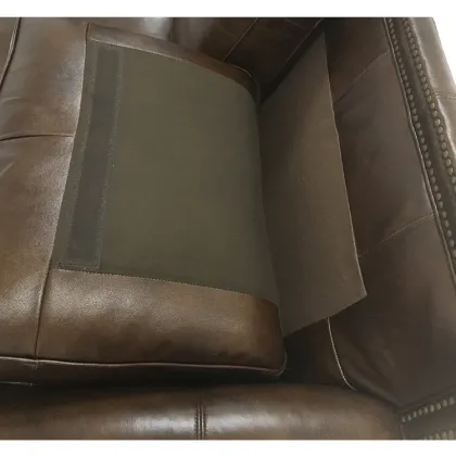 Three person shiny leather sofa