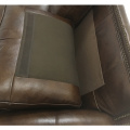 Three person shiny leather sofa