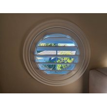 Round promotional Window Pldation Basswood Shutter