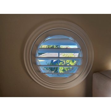 Round Promotional Window Plantation Basswood Shutter