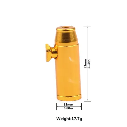 Manufacturer hot spot 53mm flat bullet shaped metal snuff bottle aluminum alloy portable snuff bottle