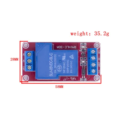 5V 30A Two-way Isolation Relay Module with Optocoupler