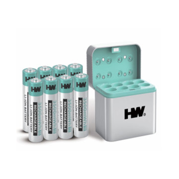 Confezione da 4 batterie al litio ricaricabili AAA da 1,5 V