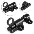 OOTDTY Black Window Gate Security Pull Ring Spring Bounce Door Bolt Aluminum Alloy Latch Lock