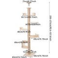 Heavy Duty Luxury Eco-Friendly Large Breed Wooden Cat Tree Scratcher Tower Climbing Playground Rest Platform Durable