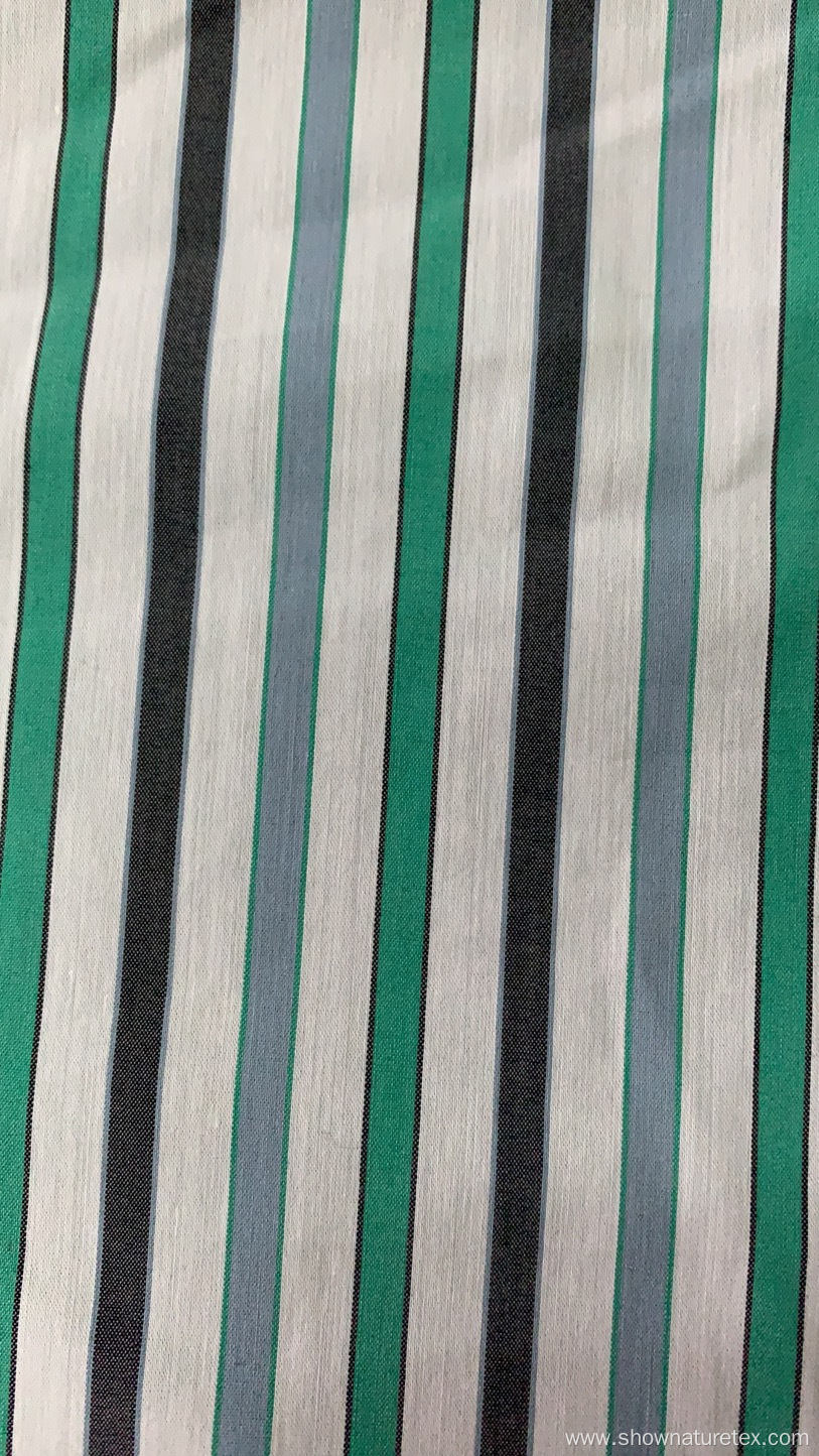 Cotton NYlon Stripes and Checks Fabric