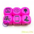 Colorful Wooden Dice with Custom Printing