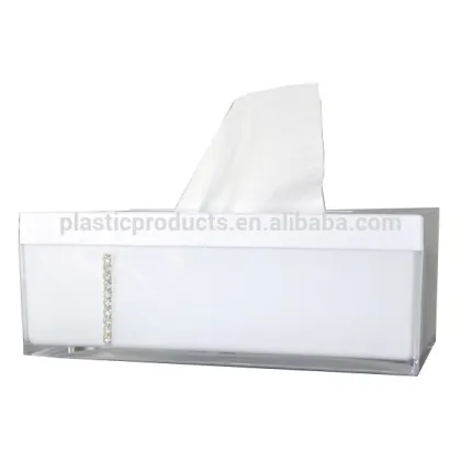 White tissue box with diamond