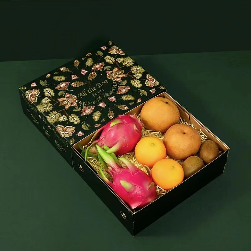 China Factory precio barato papel corrugado fruta fruta vegetales caja de regalo de plátano