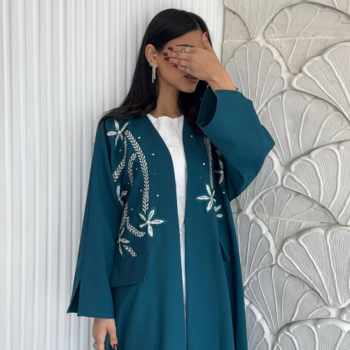 Qurxinta ubaxa qurxoon ee Furan Kimono Abaya