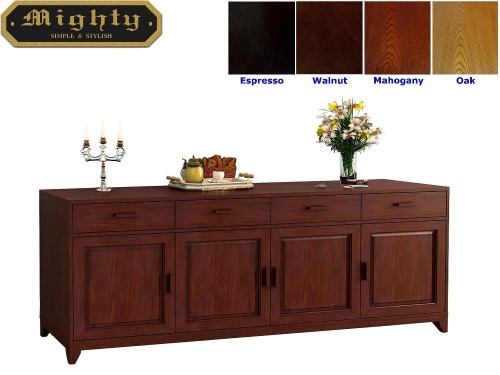 67 inch 4 Door And Drawer Long Mahogany Sideboard Table