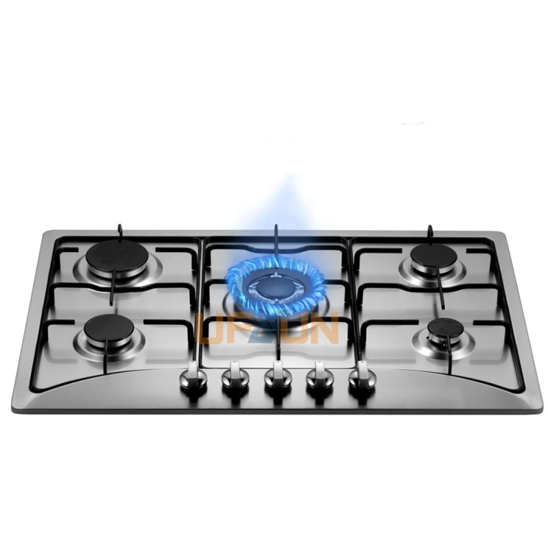 New Design 201# Stainless Steel 5 Burners Built in  Gas Cooker Hob/Gas Stove/Built in Gas Hob