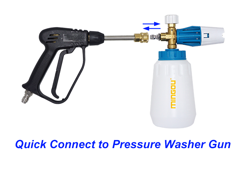 Hochdruck Wasserschaum Lanze Schneeschaum Waschmaschine mit 1/4 '' schneller Stecker