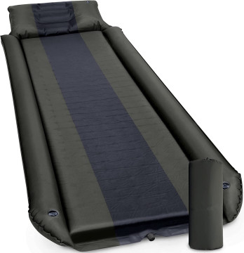 Best Self-Inflating Camping Mattress with Armrest & Pillow for Rollover Protection
