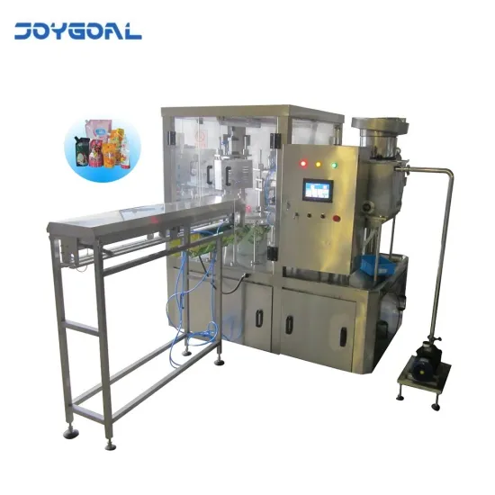 Automatic Spout Pouch Filling and Capping Machine for Juice and Yogurt