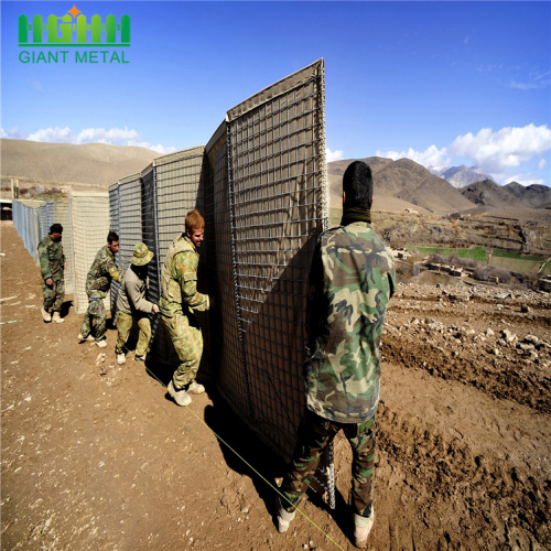 Defensive bastion hesco barriers for military wall