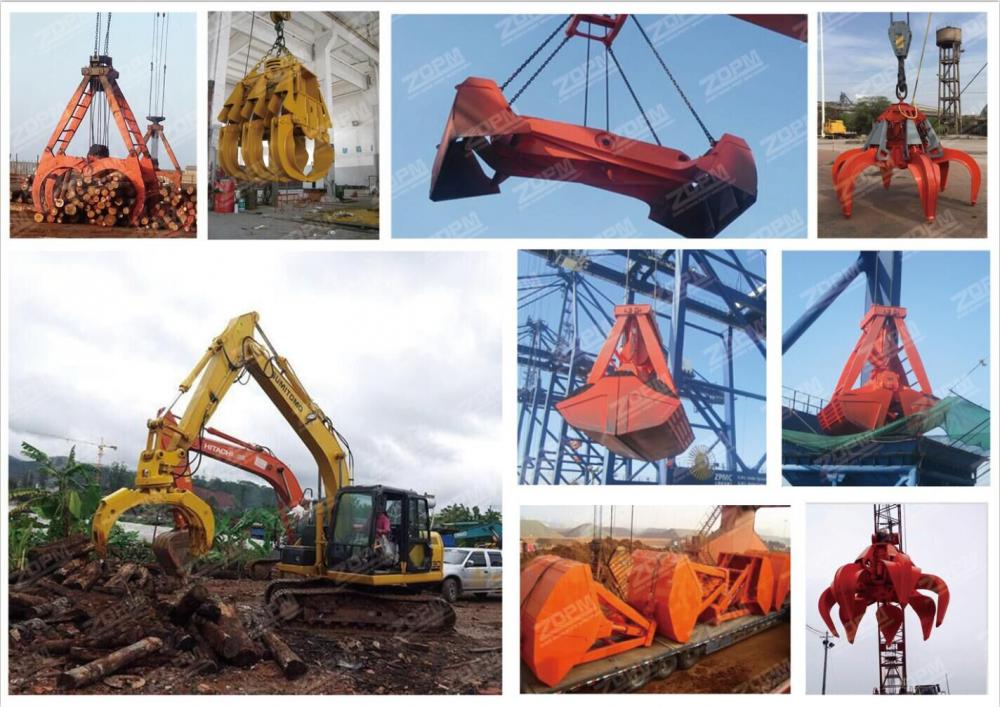 Electrical Four Ropes Clamshell Grapple Bucket, High Quality Electrical ...