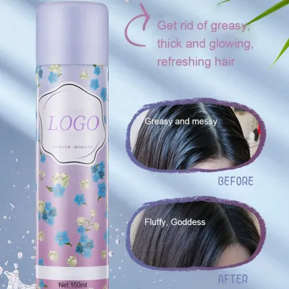 Private Label Factory Refreshing Free Washing Fluffy Hair Dry Shampoo Spray