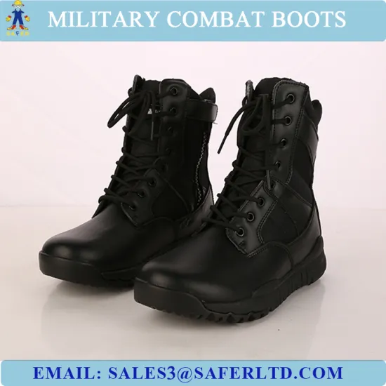 Genuine leather swat combat boots