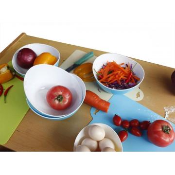 3PCS Plastic Kitchen Salad Mixing Bowl Set